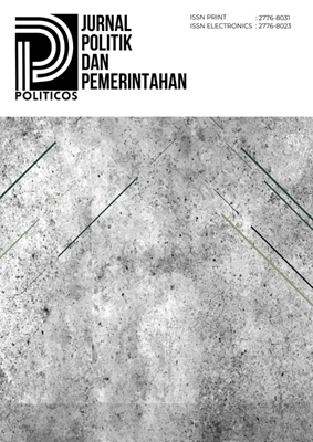 					View Vol. 5 No. 2 (2025): Politicos: Jurnal Politik Dan Pemerintahan
				