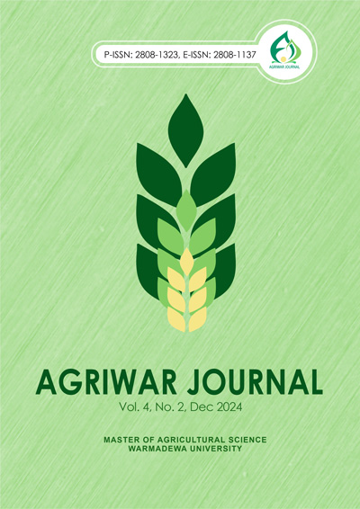 					View Vol. 4 No. 2 (2024): Agriwar Journal
				